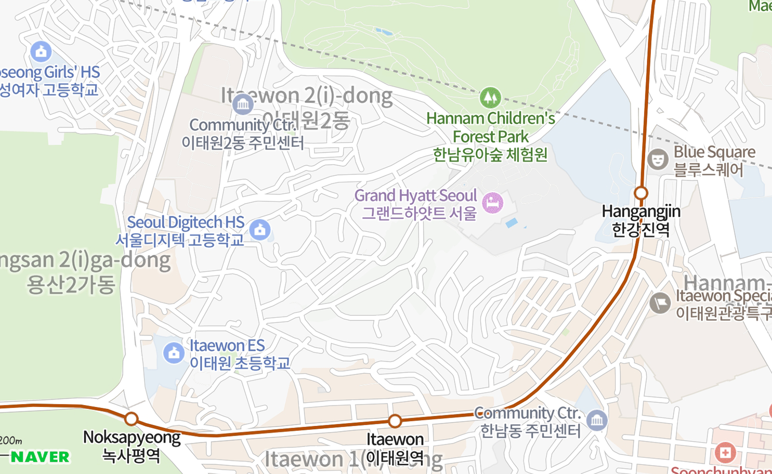 Grand Hayatt Seoul Map